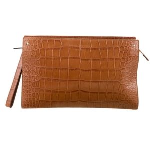 SALE! Embossed Leather Zip Clutch ✨